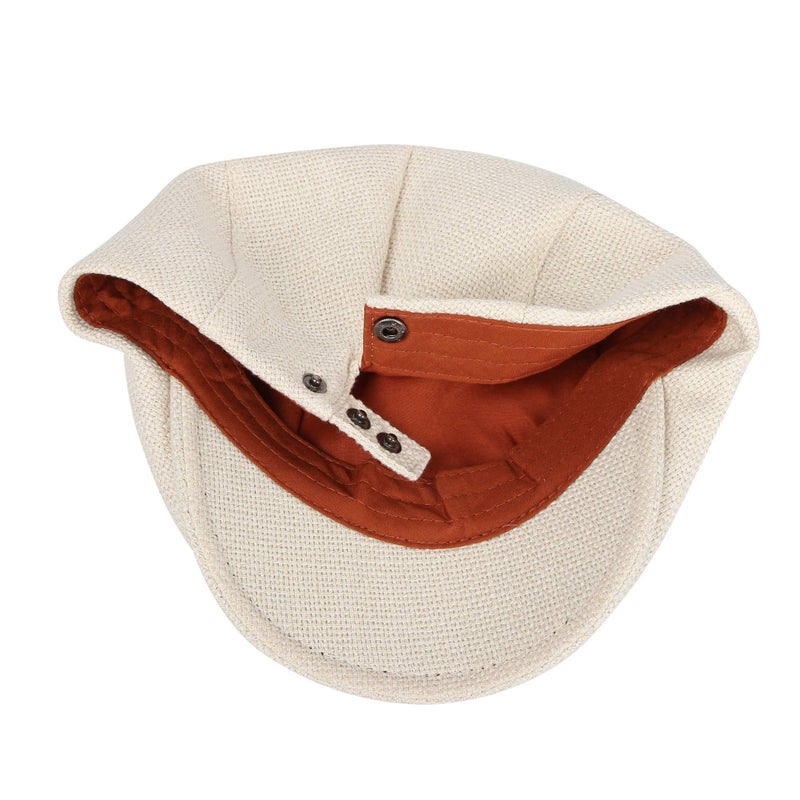 WITHMOONS Irish Hat Golf Cap Straw Weave Hat Cotton MZ30038 (Ivory) - Image 4